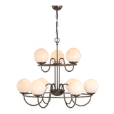Nebula 9 Light Pendant Antique Brass